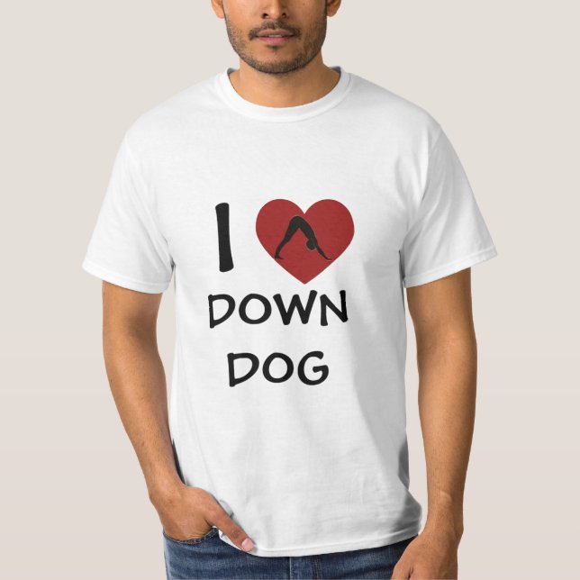 I Heart Down Dog - Yoga Tee Shirts (Front)