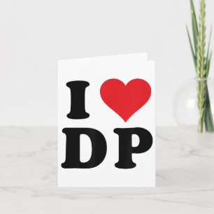 I Heart Dp Initials I Love D.p. First And Last Nam Card
