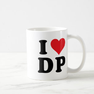 I Heart Dp Initials I Love D.p. First And Last Nam Coffee Mug
