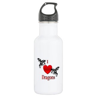 I Heart Dragons 18oz Water Bottle