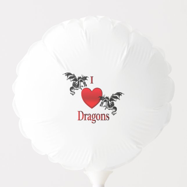 I Heart Dragons Balloon (Front)