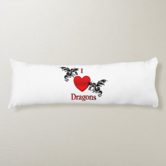 I Heart Dragons Body Pillow