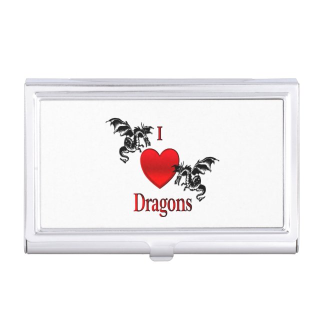 I Heart Dragons Business Card Case (Front)