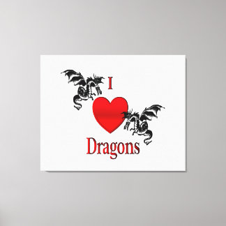 I Heart Dragons Canvas Print