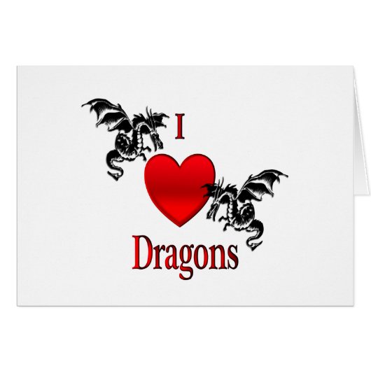 I Heart Dragons Cards (Front Horizontal)