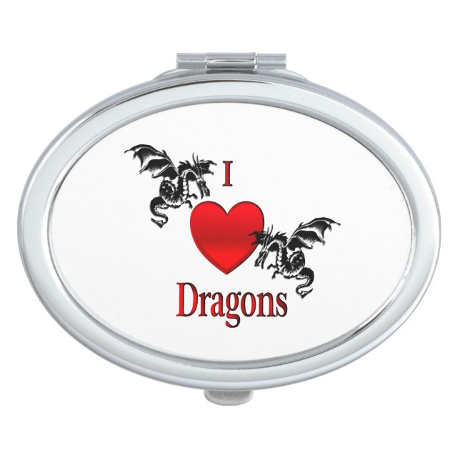 I Heart Dragons Compact Mirror (Front)