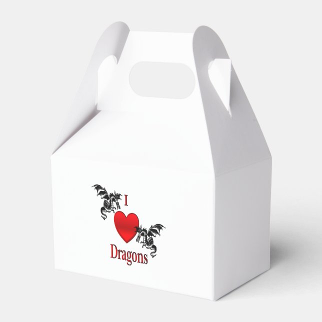I Heart Dragons Favor Boxes (Front Side)