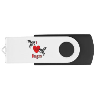 I Heart Dragons Flash Drive