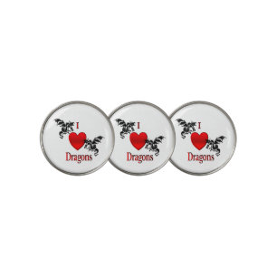I Heart Dragons Golf Ball Marker