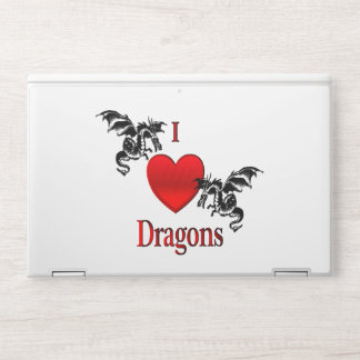 I Heart Dragons HP Laptop Skin