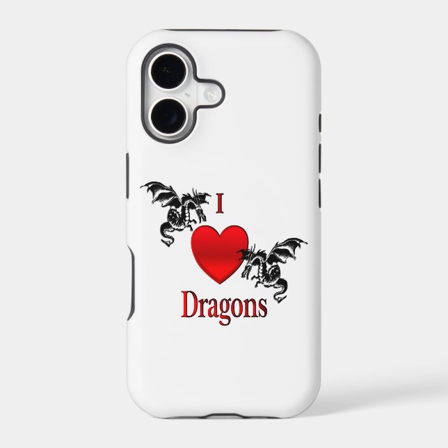 I Heart Dragons Iphone Case (Back)