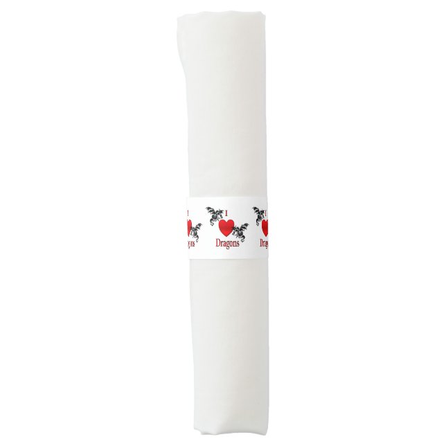 I Heart Dragons Napkin Bands (Front)