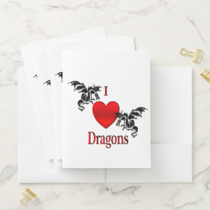 I Heart Dragons Personal Pocket Folder