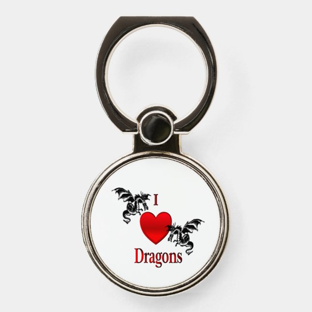 I Heart Dragons Phone Ring Stand (Front)