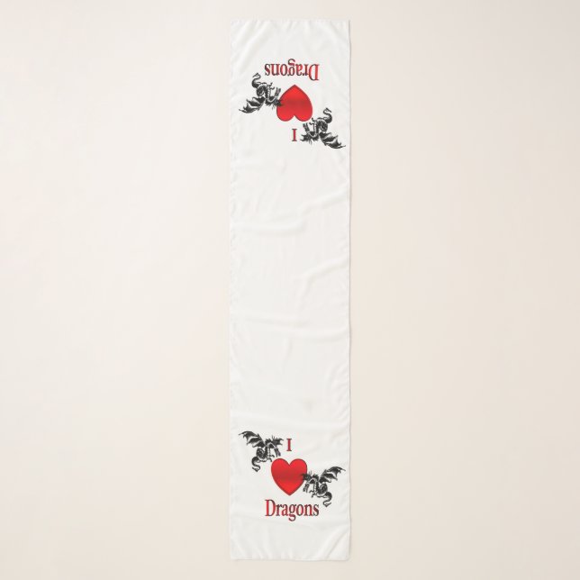I Heart Dragons Scarf (Front)