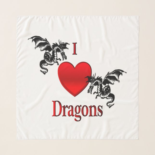 I Heart Dragons Scarf (Front)