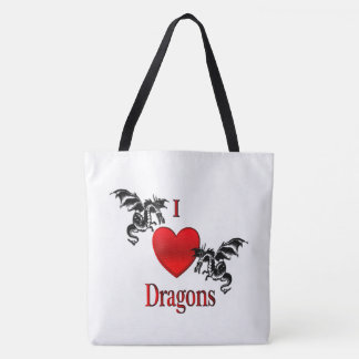 I Heart Dragons Tote Bag