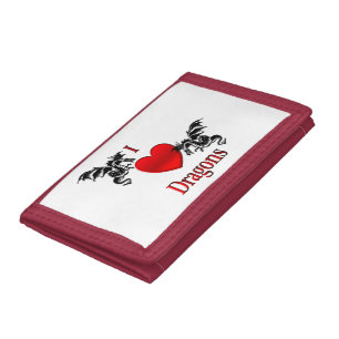 I Heart Dragons Tri-fold Wallet