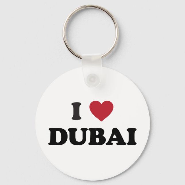 I Heart Dubai United Arab Emirates Keychain (Front)