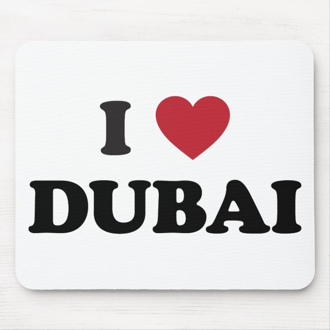 I Heart Dubai United Arab Emirates Mouse Pad (Front)