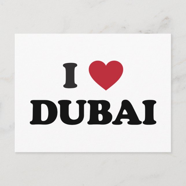 I Heart Dubai United Arab Emirates Postcard (Front)