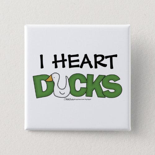 I Heart Ducks Button
