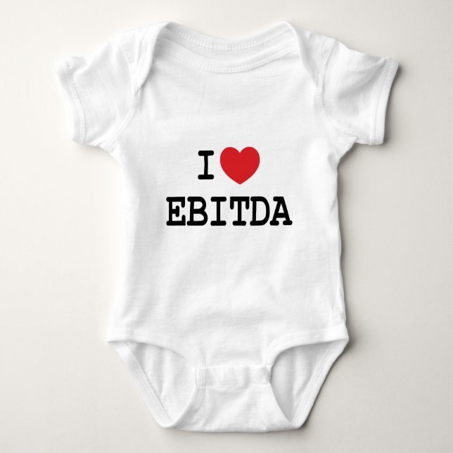 I (heart) EBITDA Baby Bodysuit (Front)