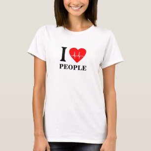 I heart ekg I love people T-shirt