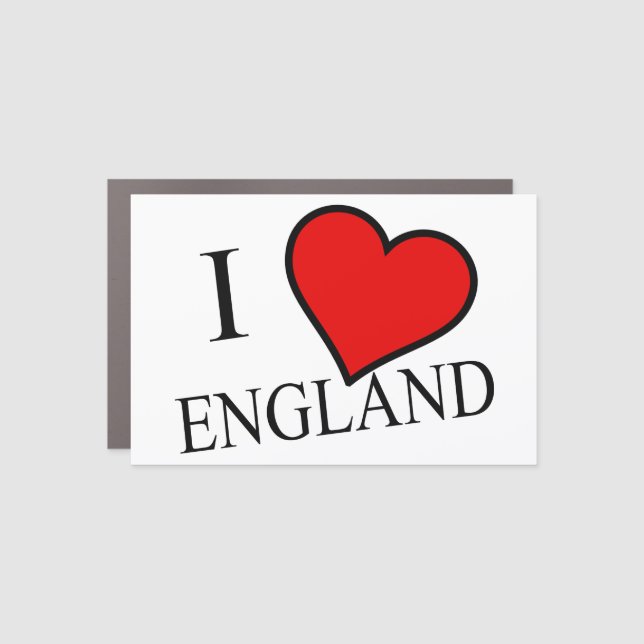 I Heart England bk cmcnt Car Magnet (Front)