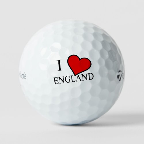 I Heart England bk tmtp5 gbcnt Golf Balls