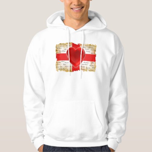 I Heart England Flag of St George Patriotic Hoodie