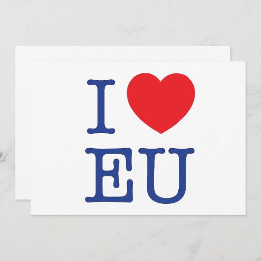 I Heart EU Postage Envelope (Front/Back)