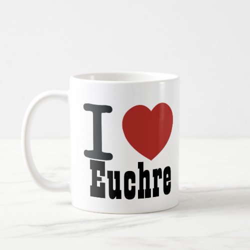 I Heart Euchre Coffee Mug