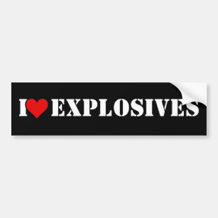 I Heart Explosives Bumper Sticker