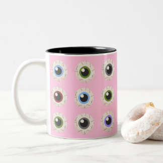 I Heart Eyeballs Two-Tone Coffee Mug