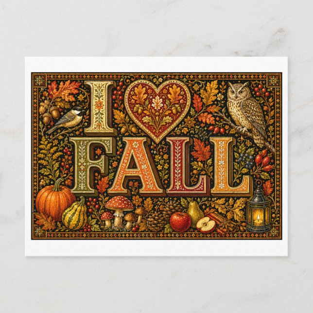 "I [Heart] Fall" Postcard (Front)