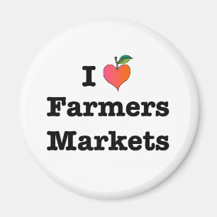 I Heart Farmers Markets Magnet