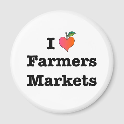 I Heart Farmers Markets Magnet