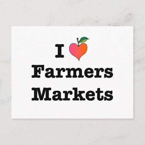 I Heart Farmers Markets Postcard