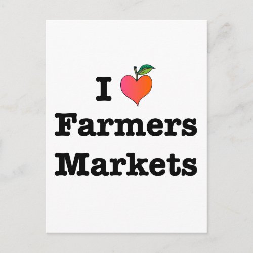 I Heart Farmers Markets Postcard