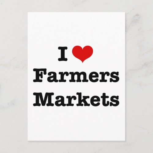 I Heart Farmers Markets Postcard