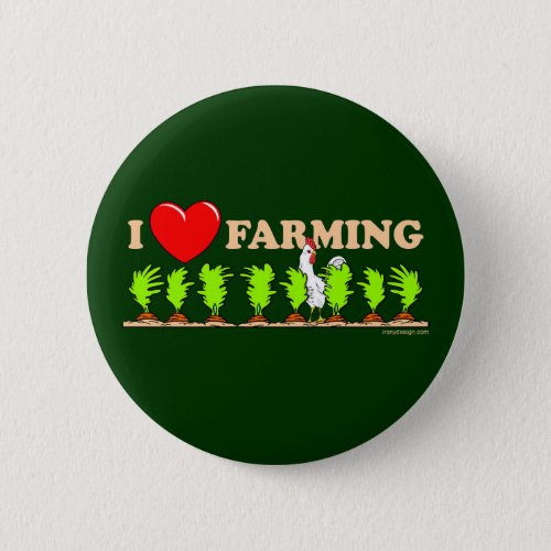 I Heart Farming Button