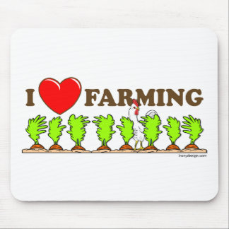 I Heart Farming Mouse Pad