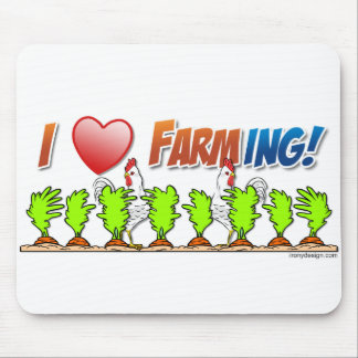 I Heart Farming Mouse Pad