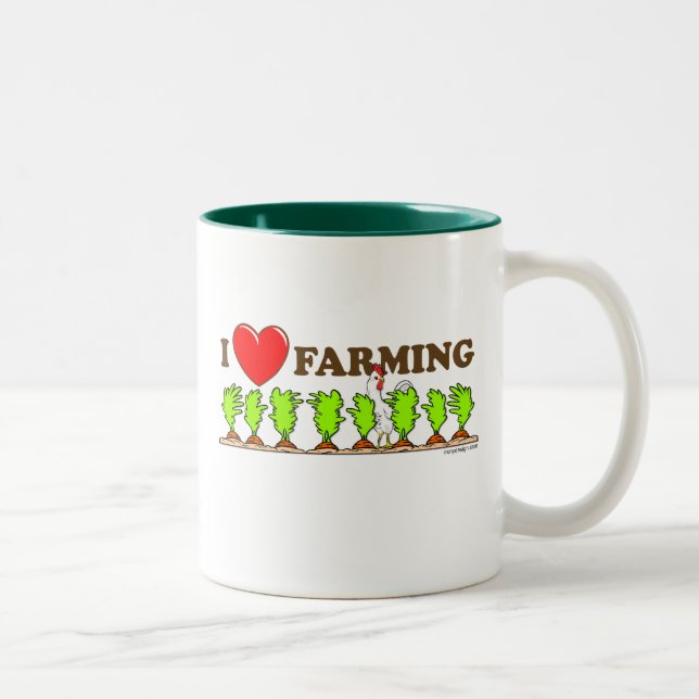 I Heart Farming Two-Tone Coffee Mug (Right)