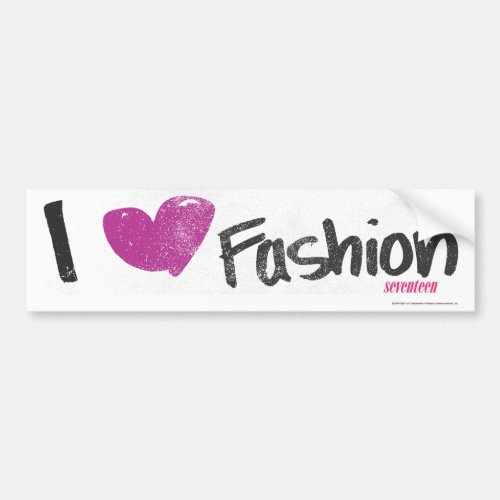 I Heart Fashion Aqua Bumper Sticker
