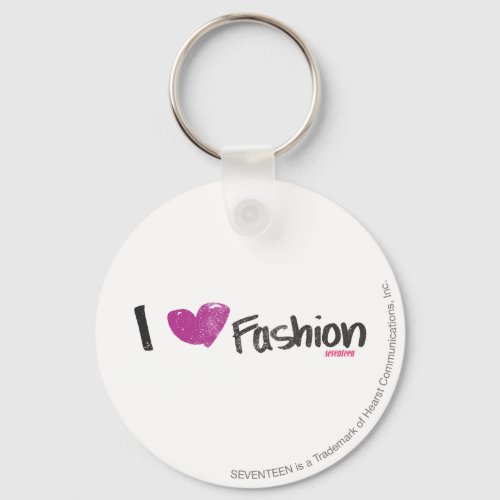 I Heart Fashion Aqua Keychain