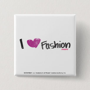 I Heart Fashion Aqua Pinback Button