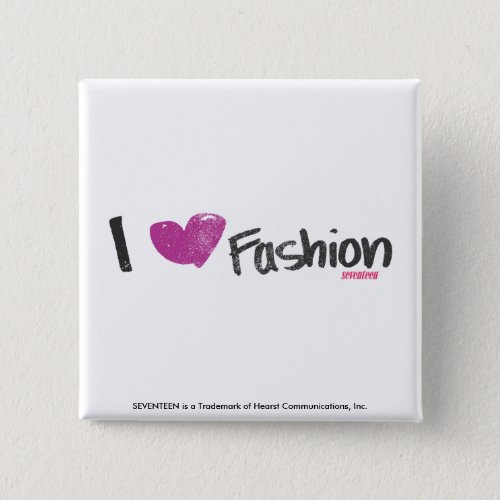 I Heart Fashion Aqua Pinback Button
