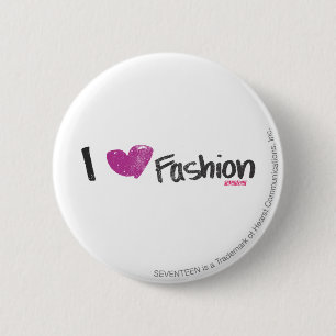 I Heart Fashion Aqua Pinback Button